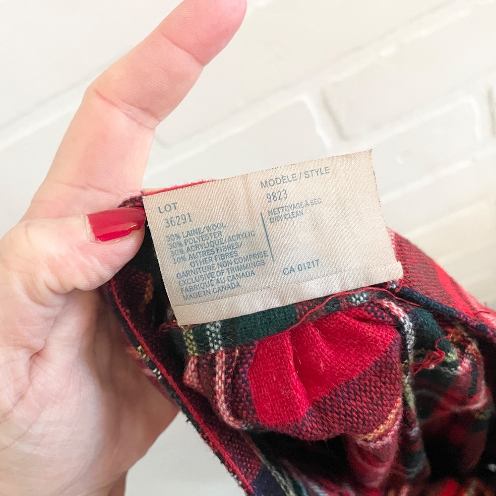 Vintage Royal Stewart Tartan Wool Pleated Skirt High Rise Le Château Size 7 - Picture 15 of 15